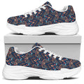 Damask Boho Pattern Print White Chunky Shoes