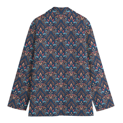 Damask Boho Pattern Print Women's Blazer