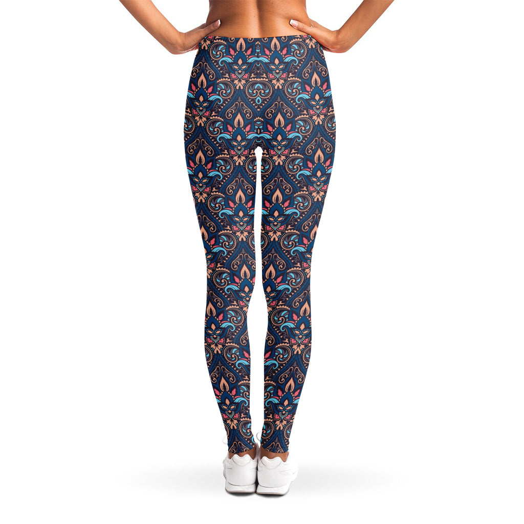 Damask Boho Pattern Print Women's Leggings