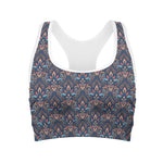 Damask Boho Pattern Print Women's Sports Bra