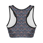 Damask Boho Pattern Print Women's Sports Bra