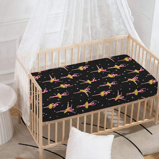 Dancing Ballet Pattern Print Baby Crib Sheet