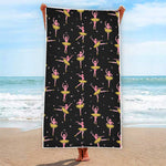 Dancing Ballet Pattern Print Beach Towel