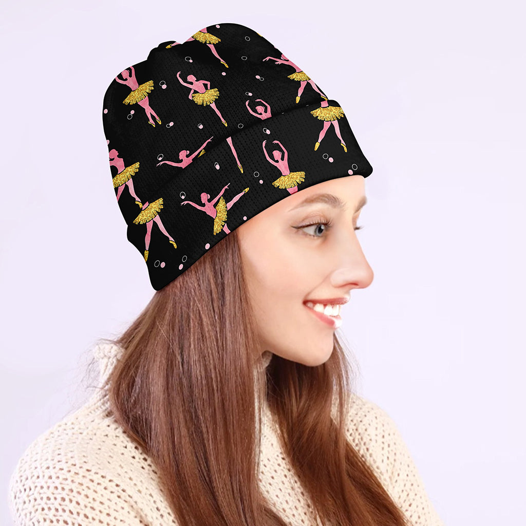 Dancing Ballet Pattern Print Beanie
