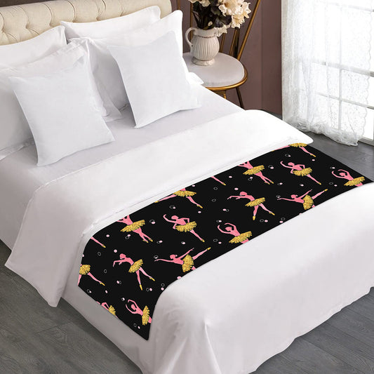 Dancing Ballet Pattern Print Bed Runner