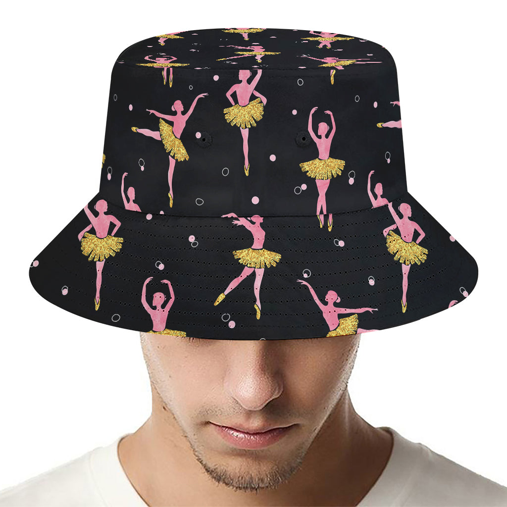 Dancing Ballet Pattern Print Bucket Hat