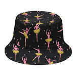 Dancing Ballet Pattern Print Bucket Hat