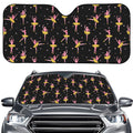Dancing Ballet Pattern Print Car Windshield Sun Shade