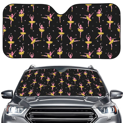 Dancing Ballet Pattern Print Car Windshield Sun Shade