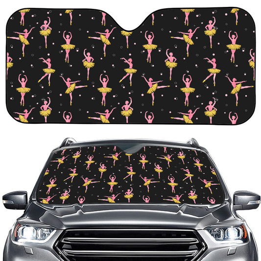 Dancing Ballet Pattern Print Car Windshield Sun Shade