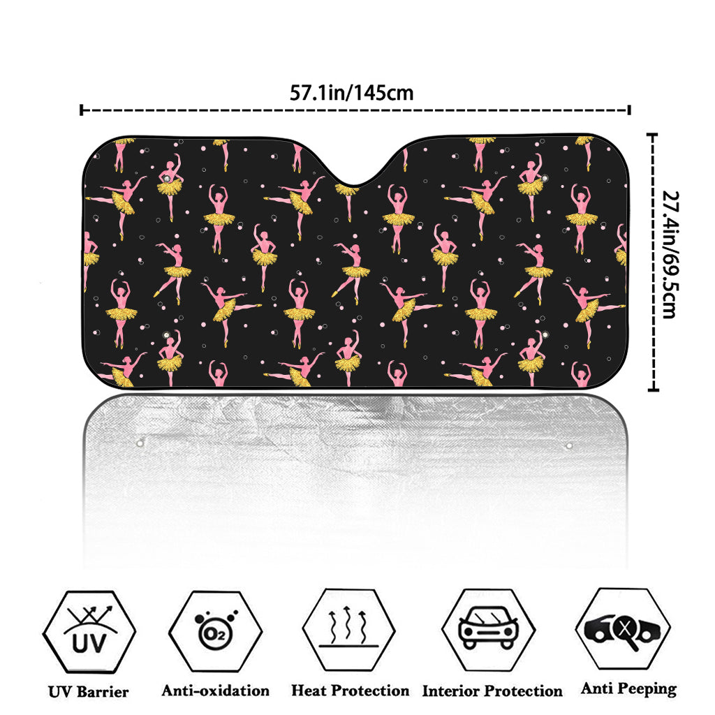 Dancing Ballet Pattern Print Car Windshield Sun Shade