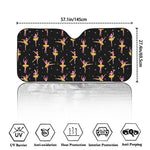 Dancing Ballet Pattern Print Car Windshield Sun Shade