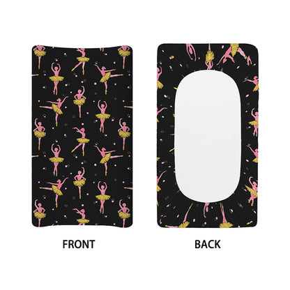 Dancing Ballet Pattern Print Changing Pad Cover