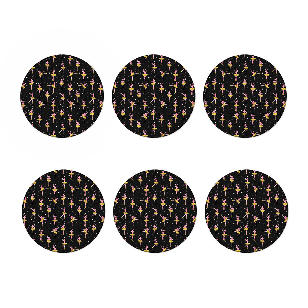 Dancing Ballet Pattern Print Coaster Set