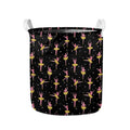 Dancing Ballet Pattern Print Collapsible Laundry Basket