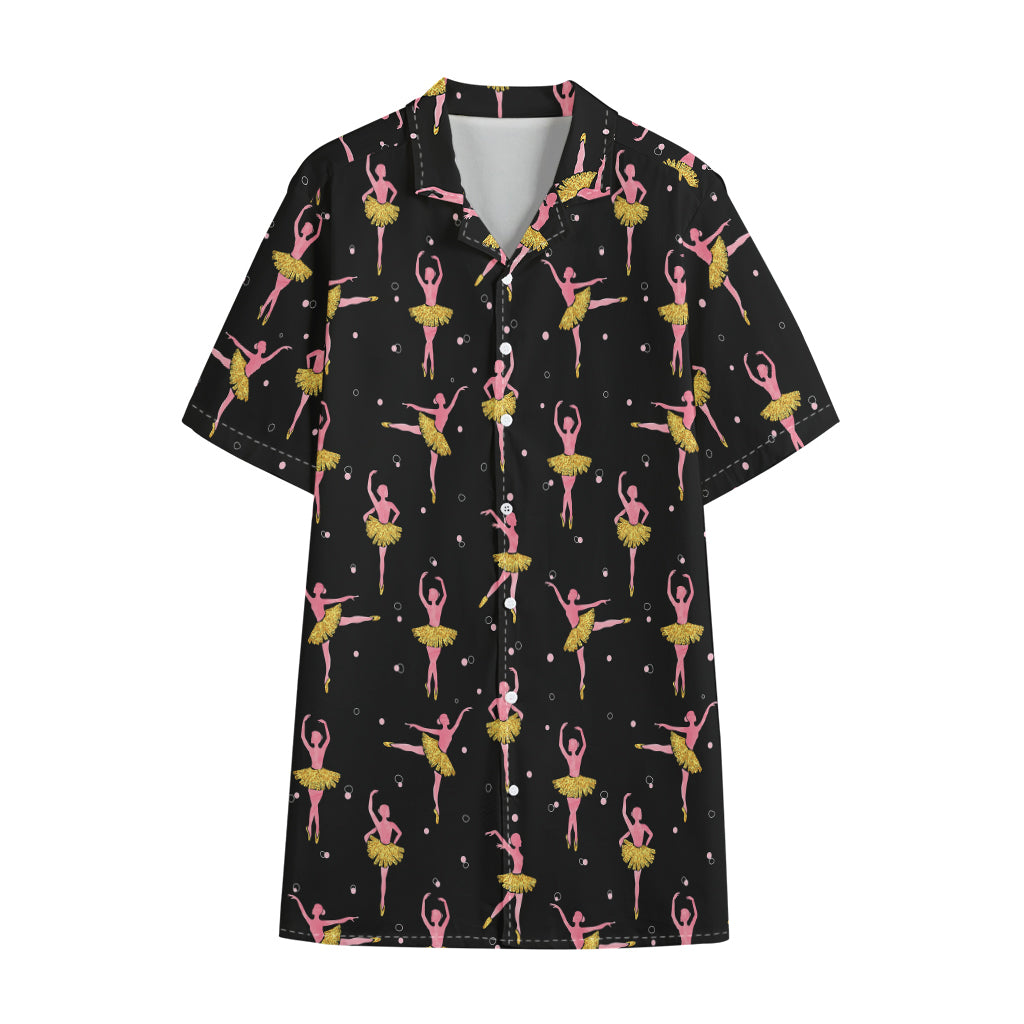 Dancing Ballet Pattern Print Cotton Hawaiian Shirt