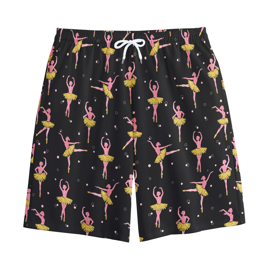 Dancing Ballet Pattern Print Cotton Shorts