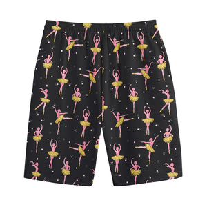 Dancing Ballet Pattern Print Cotton Shorts