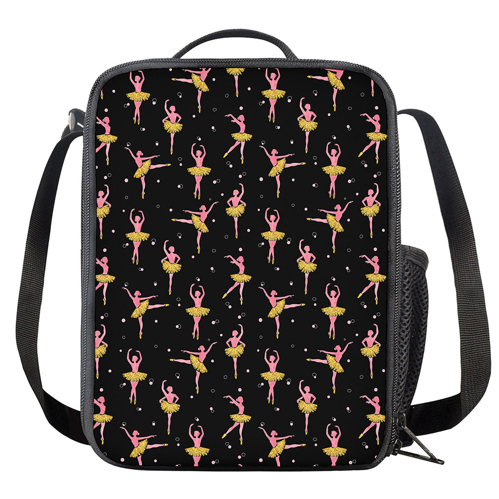 Dancing Ballet Pattern Print Crossbody Lunch Bag