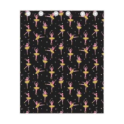 Dancing Ballet Pattern Print Curtain