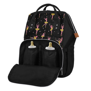 Dancing Ballet Pattern Print Diaper Bag