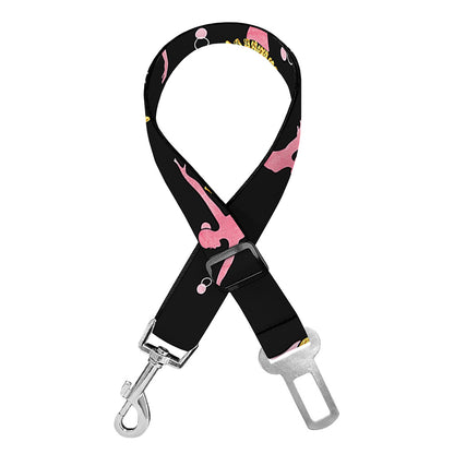 Dancing Ballet Pattern Print Dog Seat Belt