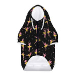 Dancing Ballet Pattern Print Dog Zip Up Hoodie