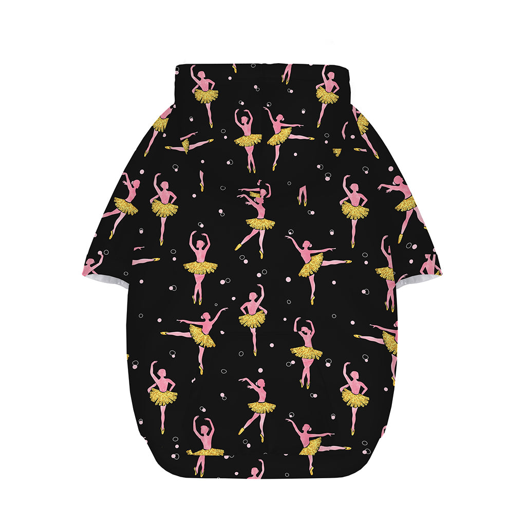 Dancing Ballet Pattern Print Dog Zip Up Hoodie