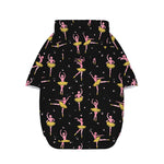 Dancing Ballet Pattern Print Dog Zip Up Hoodie