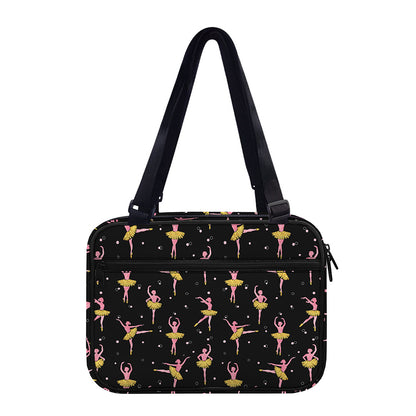 Dancing Ballet Pattern Print Double Strap Bible Bag