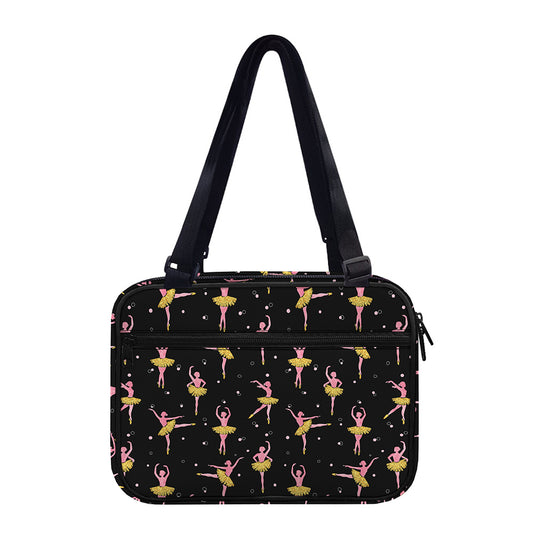 Dancing Ballet Pattern Print Double Strap Bible Bag
