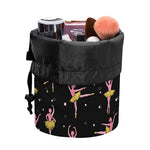 Dancing Ballet Pattern Print Drawstring Makeup Bag