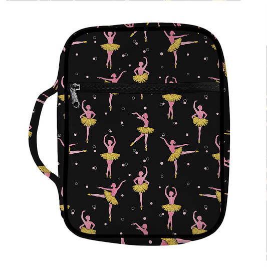 Dancing Ballet Pattern Print Front Pocket Bible Bag