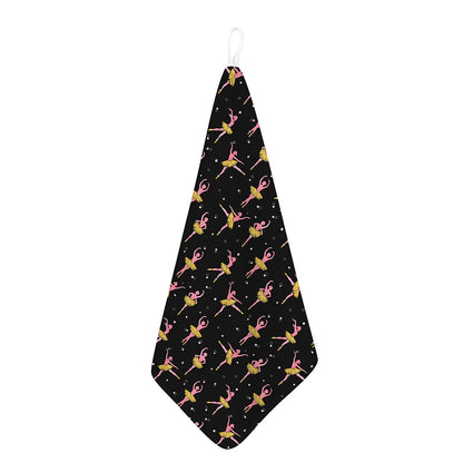Dancing Ballet Pattern Print Hand Towel