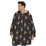 Dancing Ballet Pattern Print Hoodie Blanket