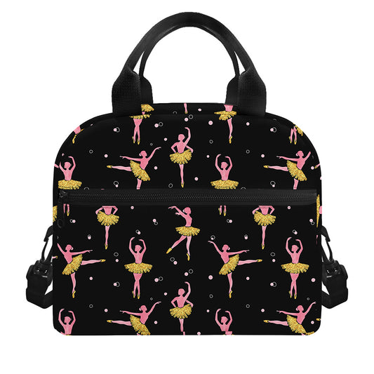 Dancing Ballet Pattern Print Insulated Lunch Bag