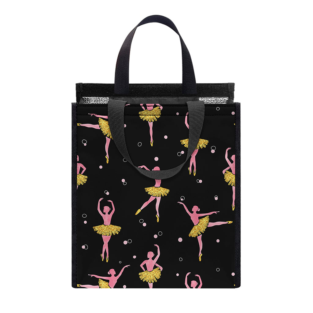 Dancing Ballet Pattern Print Insulated Lunch Tote