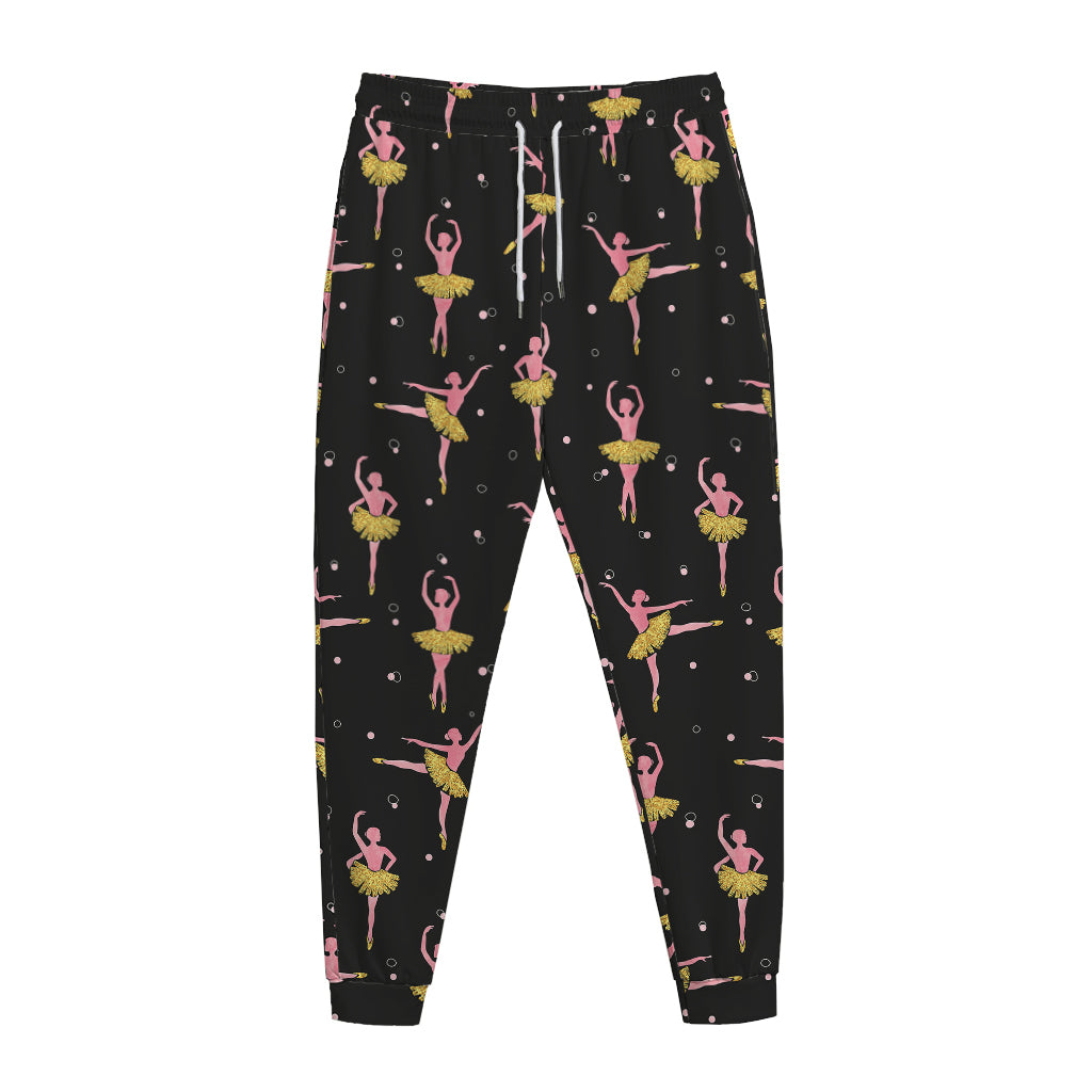 Dancing Ballet Pattern Print Jogger Pants