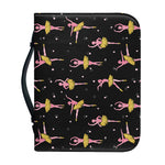 Dancing Ballet Pattern Print Leather Bible Cover