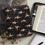 Dancing Ballet Pattern Print Leather Bible Cover