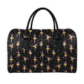 Dancing Ballet Pattern Print Leather Duffel Bag