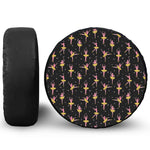Dancing Ballet Pattern Print Leather Spare Tire Cover