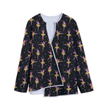 Dancing Ballet Pattern Print Long Sleeve Short Coat