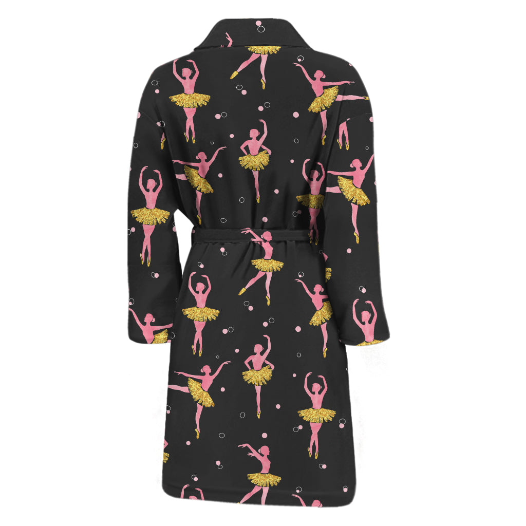 Dancing Ballet Pattern Print Men's Bathrobe