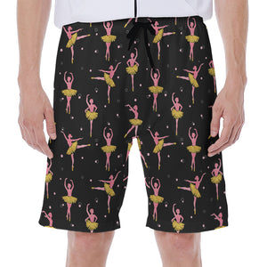 Dancing Ballet Pattern Print Men's Beach Shorts