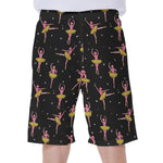 Dancing Ballet Pattern Print Men's Beach Shorts