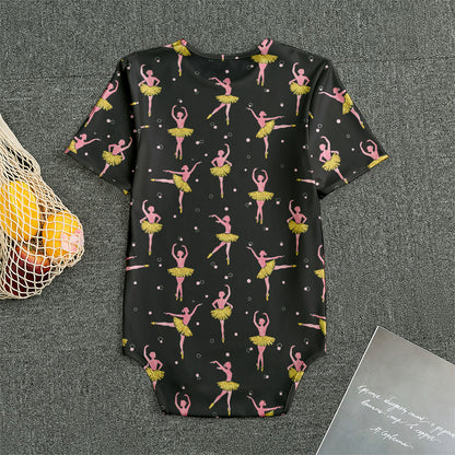 Dancing Ballet Pattern Print Men's Bodysuit