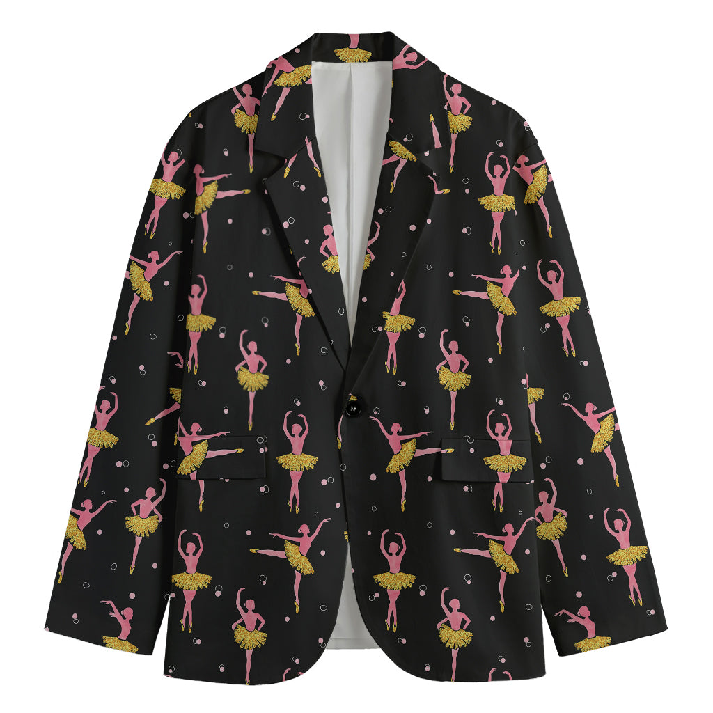 Dancing Ballet Pattern Print Men's Cotton Blazer