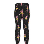 Dancing Ballet Pattern Print Men's leggings