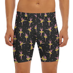 Dancing Ballet Pattern Print Men's Long Boxer Briefs